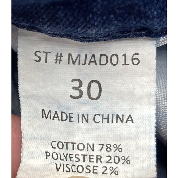 Moderno Men’s Jeans Blue Slim Fit Size 30x30 Pants Dark Wash MJAD016 Mid-Rise - Picture 8 of 12